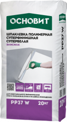 Osnovit elisilk pp37 w superfinishing super white polymer putty (0-2 mm layer) osnovit elysilk pp37 w putty is designed for final levelling of walls and ceilings in dry and wet rooms.