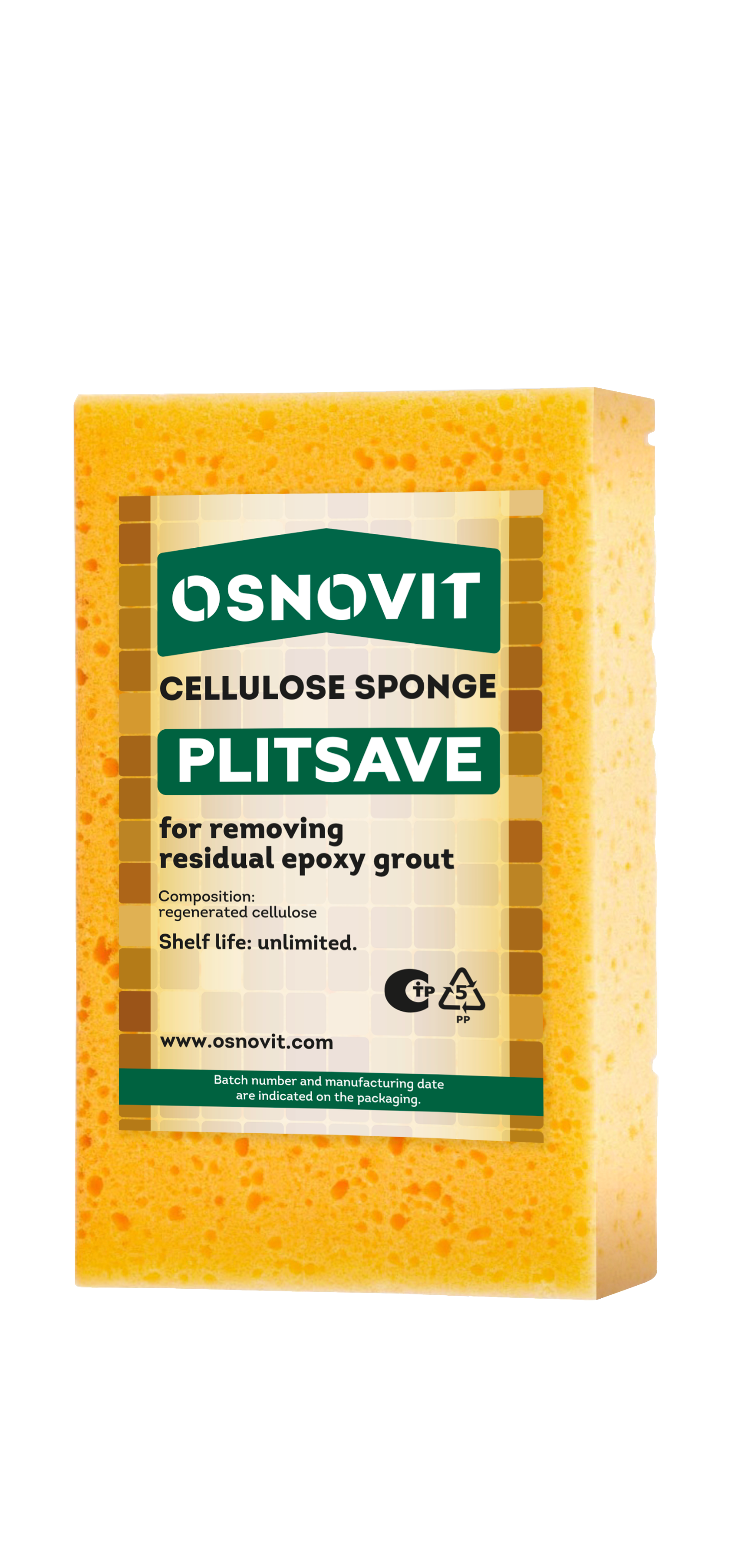 Osnovit plitsave cleaning sponge for epoxy residues